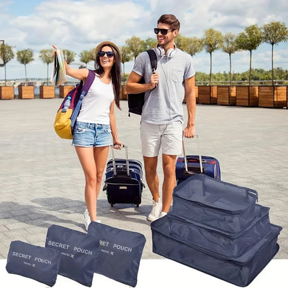 Travel Essentials: 6-Pack Lightweight Luggage Storage Bags - Durable, Dustproof Organizers
