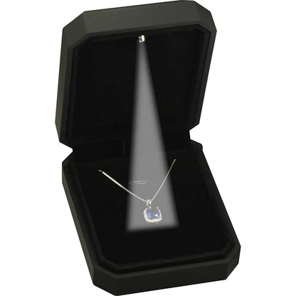 LED Jewelry Box Ring Box with LED Light Engagement Wedding Rings Case Boxes Pendant Earring Display Case Storage Jewellery Gift