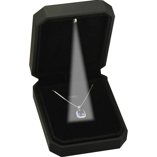 LED Jewelry Box Ring Box with LED Light Engagement Wedding Rings Case Boxes Pendant Earring Display Case Storage Jewellery Gift