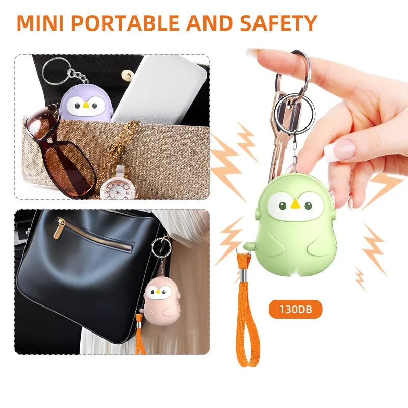 Personal Self Defense Alarm 130Db Self Defense Siren Safety Alarm for Women Girl Personal Keychain Alarm with Lighting