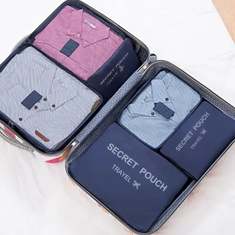 Travel Essentials: 6-Pack Lightweight Luggage Storage Bags - Durable, Dustproof Organizers