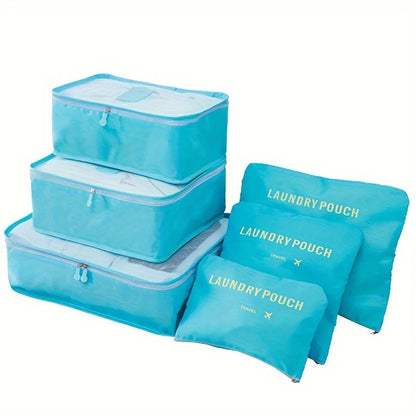 Travel Essentials: 6-Pack Lightweight Luggage Storage Bags - Durable, Dustproof Organizers