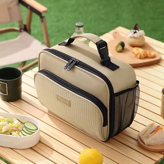 Capacity Hand-Held Insulated Bag, Insulated Lunch Box Bag, Student Thickened Waterproof Lunch Bag
